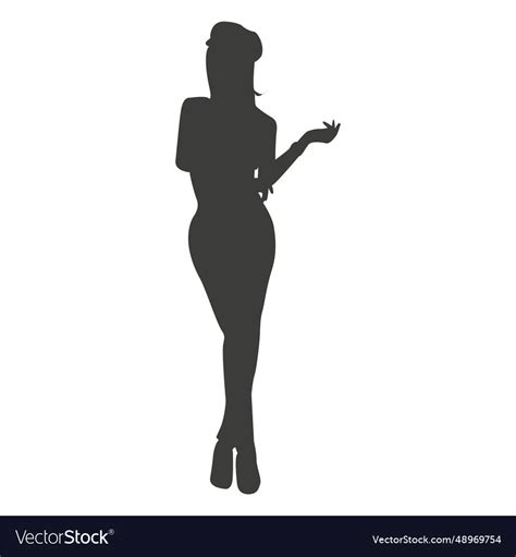 Sexy Girl Silhouette Royalty Free Vector Image