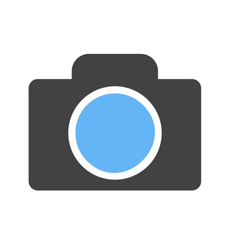 Camera Glyph Blue And Black Icon Vector Art At Vecteezy