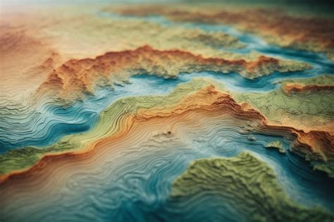 Premium Ai Image Topographic Map Background