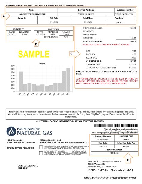 How To Read Your Natural Gas Bill Fountain Inn Sc