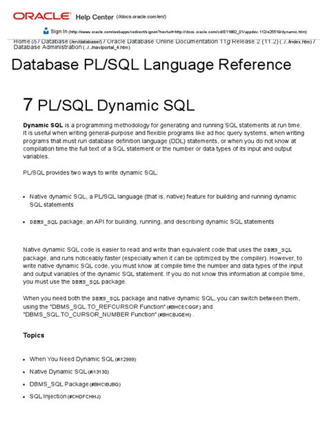 PDF Pl Sql Dynamic SQL DOKUMEN TIPS