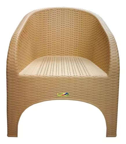 Juego Mesa Ratona Y Sillon Plastico Simil Ratan Mateo En Venta En