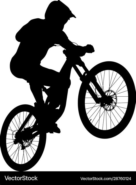 Jump Athlete Rider Mtb Royalty Free Vector Image