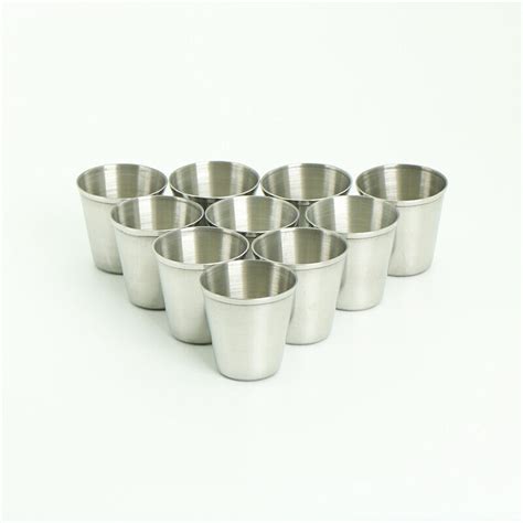 10pcs 30ml Portable Stainless Steel Wine Drinking Shot Glasses Barware Cu Lk Ebay