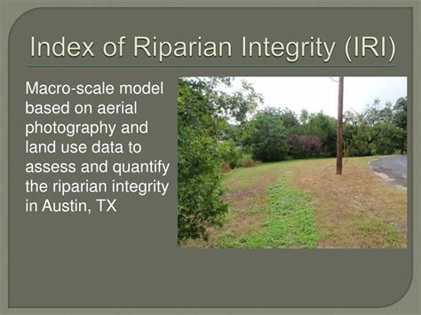 PPT Development Of A Regional Scale Tool To Assess Riparian Integrity