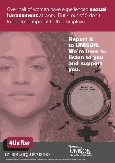 Sexual Harassment Workplace Poster Unison Shop