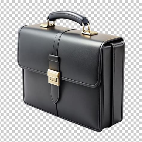 Premium Psd Black Briefcase On Transparent Background