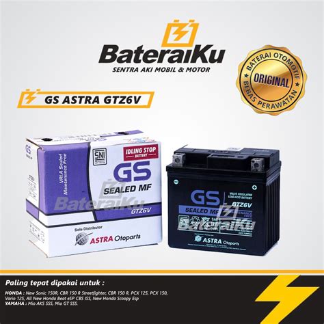 Jual Aki Gs Astra Gtz V Aki Kering Aki Motor Pcx Scoopy Nmax New