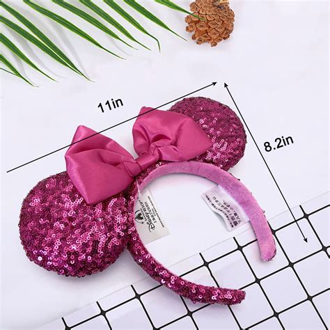 Orchid Hot Pink Magenta Disney Parks Minnie Mouse Ears Headband Sequin