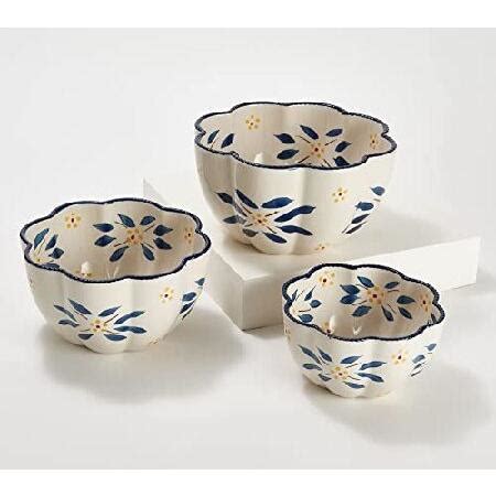 Temp Tations Fluted Nesting Bowls Set Of 3 1 5 Qt Bowl 1 Qt Bowl 0