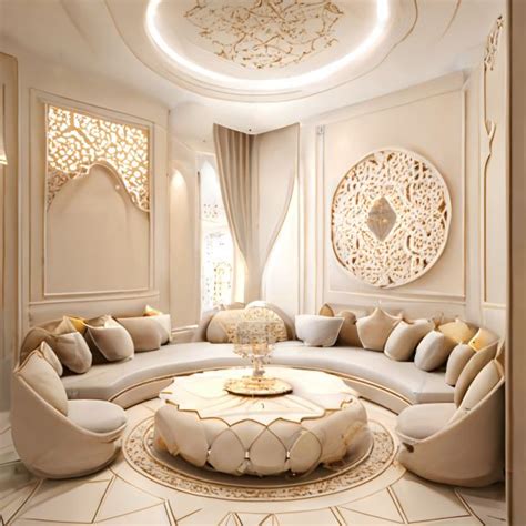 Beautiful Modern Arabic Majlis Seating Interior Design For A Women In