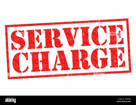 Service Charge Red Rubber Stamp Over A White Background Stock Photo