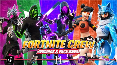 All Fortnite Crew Skins Gameplay And Exclusive Rewards Showcase December