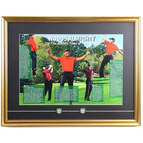 Tiger Woods Custom Framed Photo Display Pristine Auction