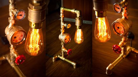 Steampunk Diy Industrial Pipe Lamp Youtube