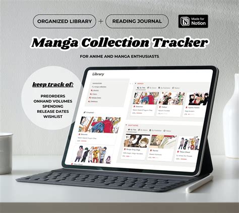 Manga Collection Tracker Ultimate Notion Dashboard Template For Anime Lovers Simple Book Shelf