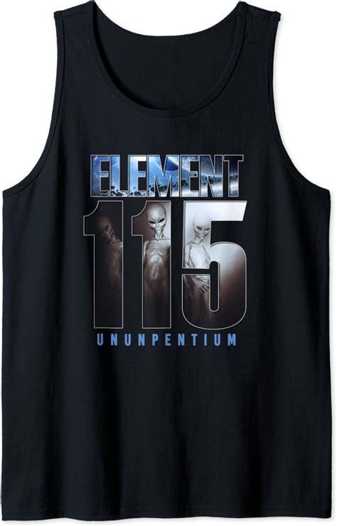 Element 115 Ununpentium Alien Ufo Area 51 Flying Saucer Tank Top