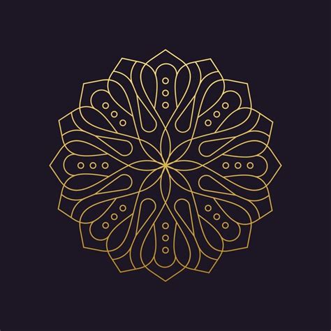 Mandala Vector Logo Icono De La Ilustración Vector Premium