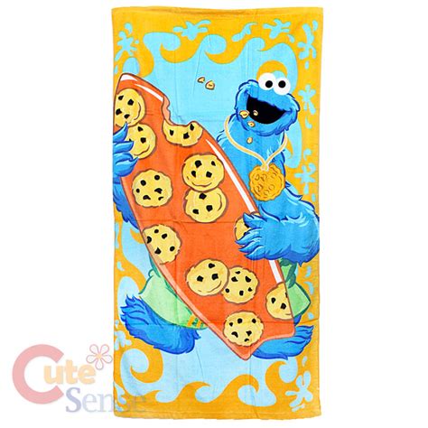 Sesame Street Cookie Monster Beach / Bath Towel 30x60