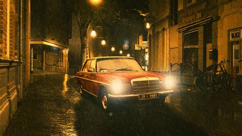 Car in the rain on Behance