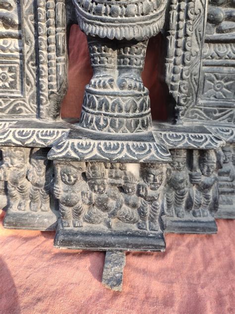 Tirupati Balaji Statue In Black Granite Stone Etsy