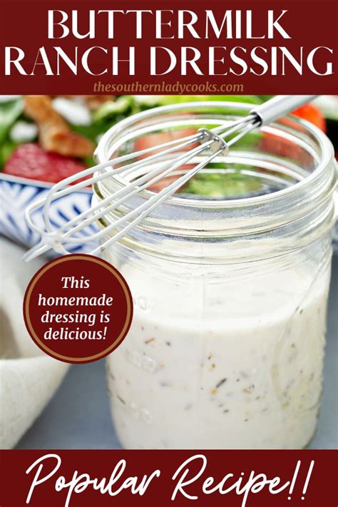 Homemade Buttermilk Ranch Dressing Easy Recipe Recipe Ranch Dressing Recipe Homemade