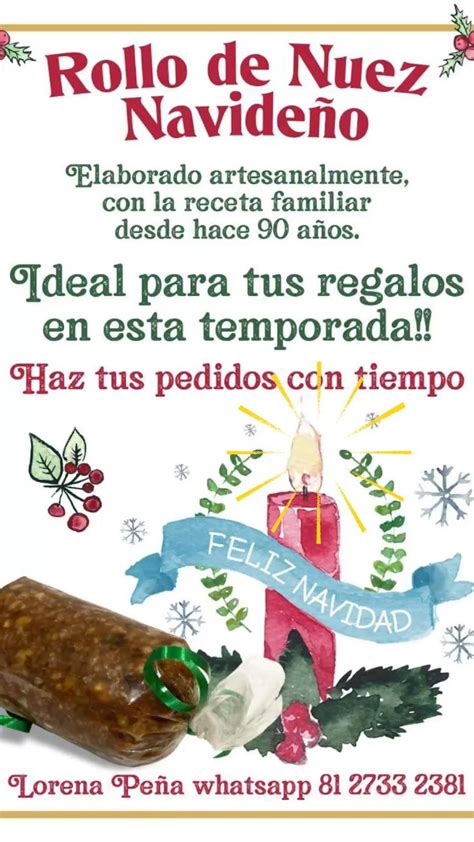 Rollo de Navidad Dátil con Nuez Lore Peña Artesanal Datiles Recetas