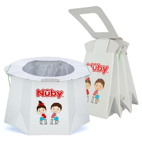 Nuby Disposable Travel Potty with Liner - Foldable and Portable Potty ...