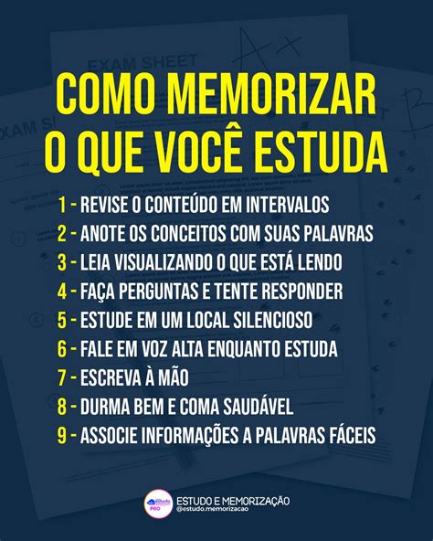 Como Memorizar O Que Estuda - Estudo e Memorização | Quer memorizar melhor o que estuda? Então leia ...