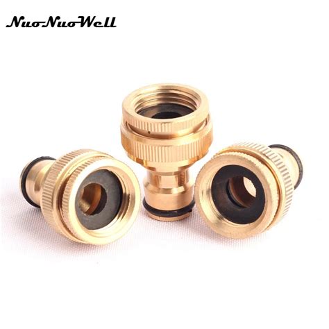 1pcs Nuonuowell 12 34 Thread Quick Connector 100 Brass Tap Adapter For Garden Irrigation