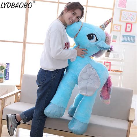 50 90cm Giant Kawaii Unicorn Plush Toy Giant Stuffed Animal Horse Toys ...