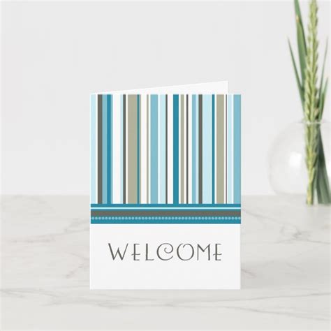 Blue Stripes Employee Welcome To The Team Card Zazzle