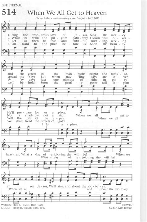 History Of Hymns When We All Get To Heaven Artofit