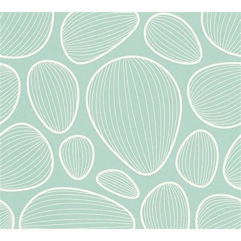 A Green And White Wallpaper With Leaves On It S Side In The Shape Of