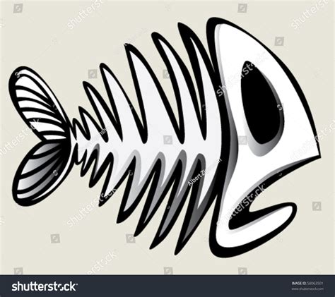 Fish Skeleton Stock Vector Royalty Free 58063501 Shutterstock