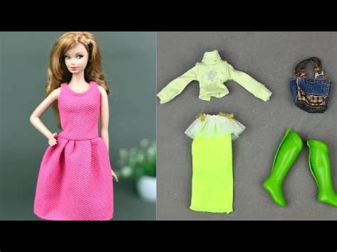 SO BEAUTIFUL Barbie elbise yapımı barbie etek bluz yapımı 5