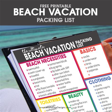 The Ultimate Beach Packing Checklist And Lots Of Tips Free Printable Forget Nothing Complete