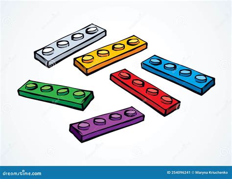 Lego Vector Drawing Stock Vector Illustration Of Construct