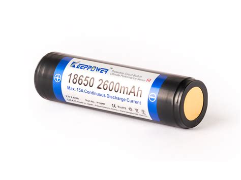 Keeppower R 18650 2600mAh 3 6V 3 7V Li Ion Akku geschützt Pluspol