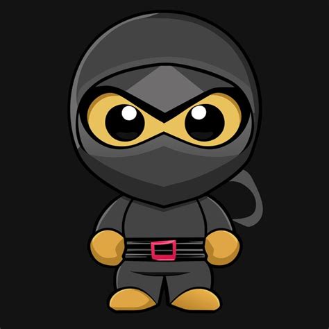 Premium Vector Isolated Ninja Vector Frontfacing Concept