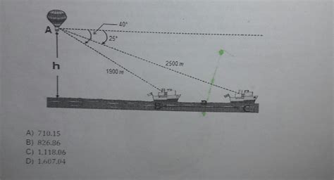 Desde Un Globo Aerost Tico Se Observan Dos Barcos B Y C Con Ngulos De