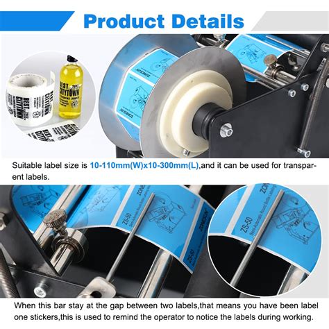 Zonepack Upgraded Manual Labeling Machine Label Applicator Bottle