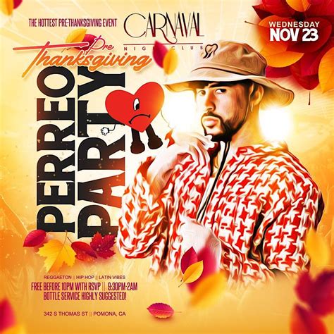 Carnaval Special Event Banda Vs Reggaeton Pre Thanksgiving Carnaval