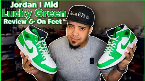 Jordan Mid Lucky Green Review On Feet Youtube