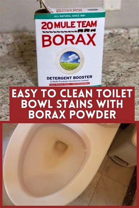 How To Clean Toilet Bowl Stains With Borax Powder In 2021 Toilet