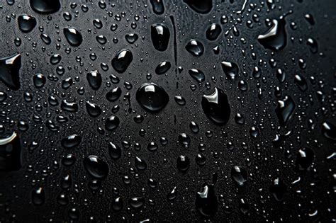 Premium Photo | Water droplets on black background Water droplets on ...