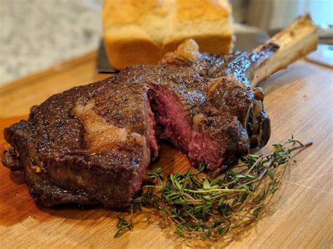 Homemade Tomahawk Ribeye Food