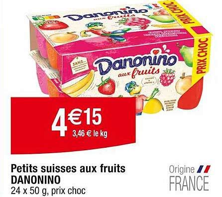 Promo Petits Suisses Aux Fruits Danonino Chez Cora Icatalogue Fr