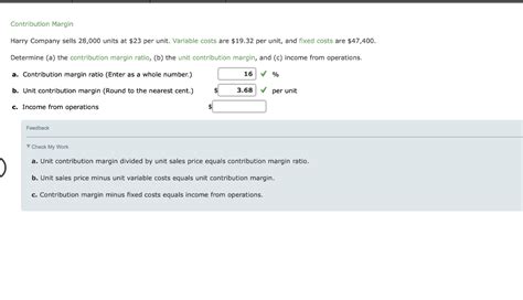 Solved Contribution Margin Harry Company Sells 28 000 Units Chegg
