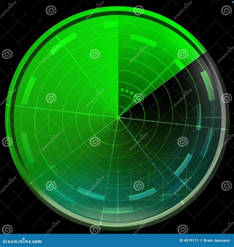 Green Radar Screen Stock Image - Image: 4019111